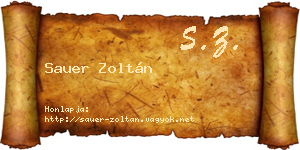 Sauer Zoltán névjegykártya